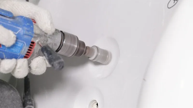 Hot Tub Hole Drilling